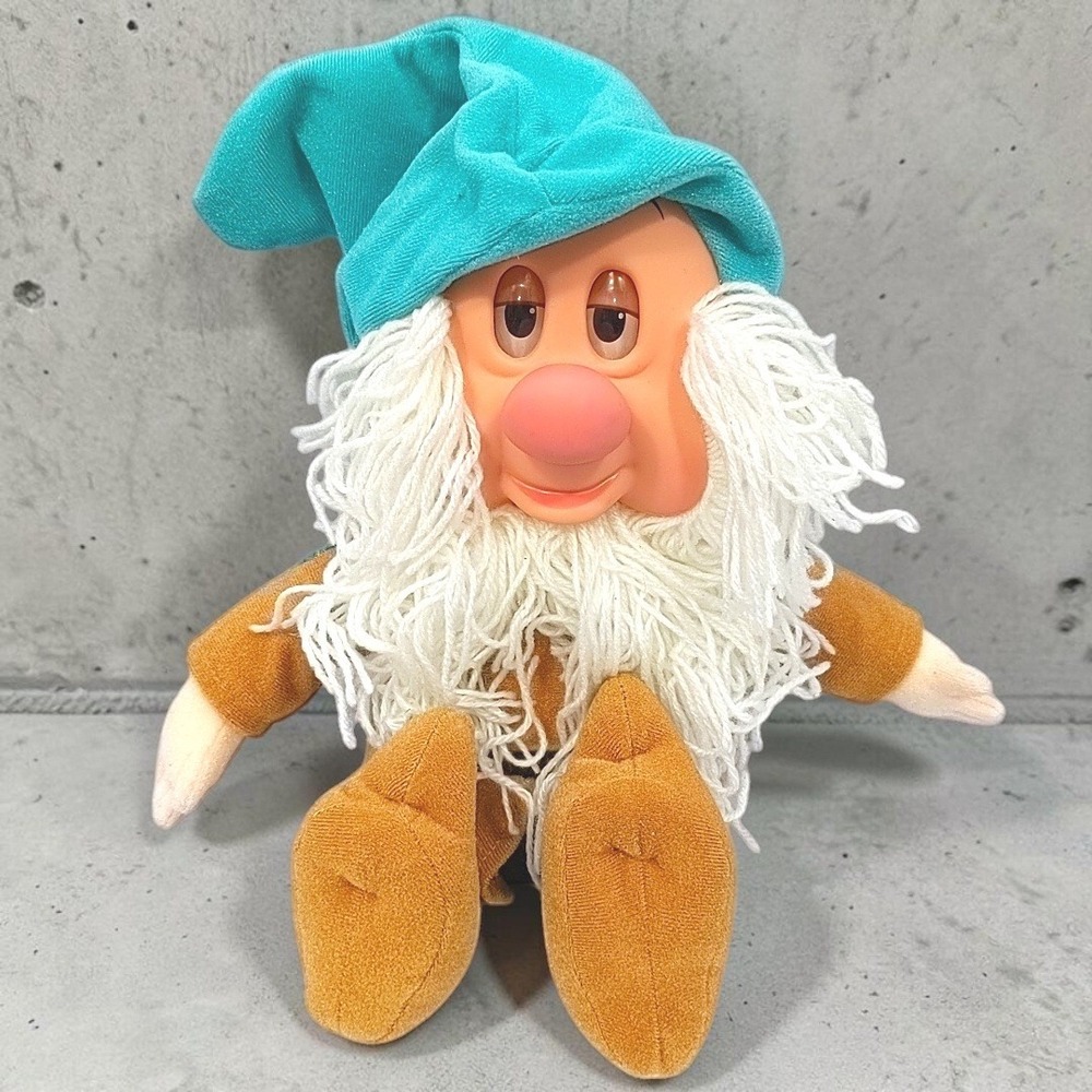 VTG 1993 Mattel Disney Snow White Sleepy Dwarf Plush 14" Stuffed Blinking Eyes